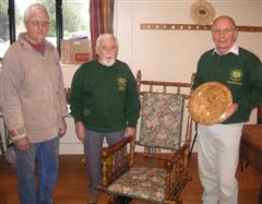 Norman Smithers and Howard Overton receive Turning of the month and Highly commended certificates respectively